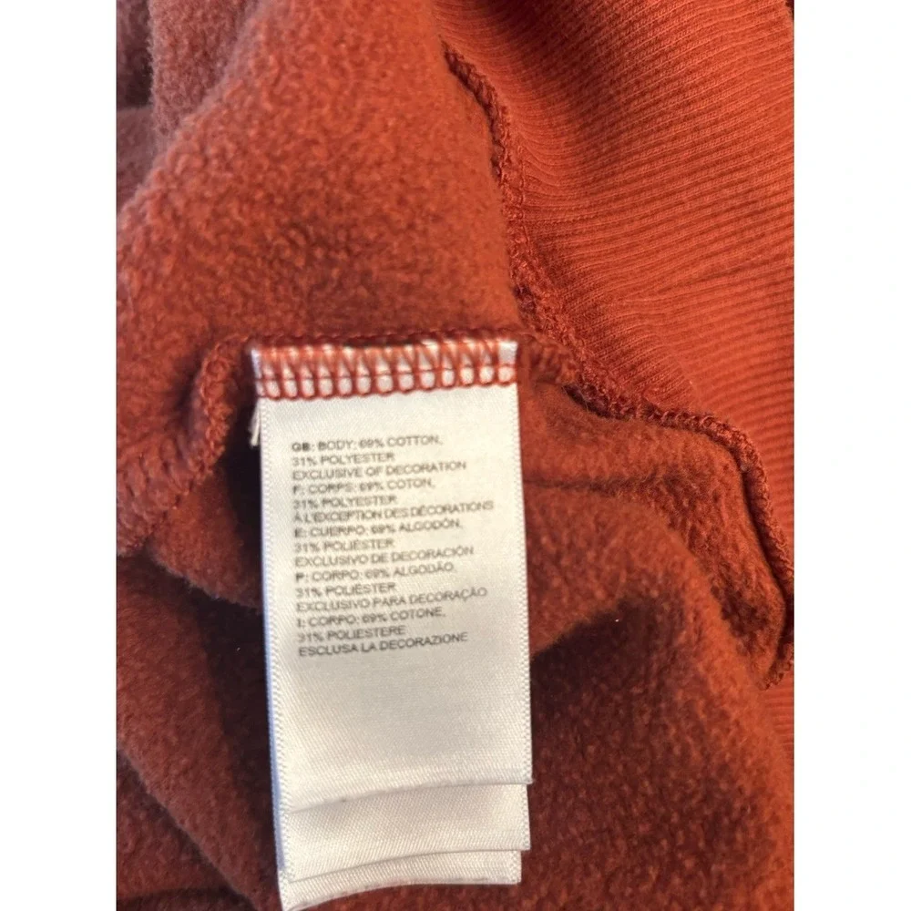 The North Face Mens Rust Orange Box Logo Never Stop Exploring Hoodie XL